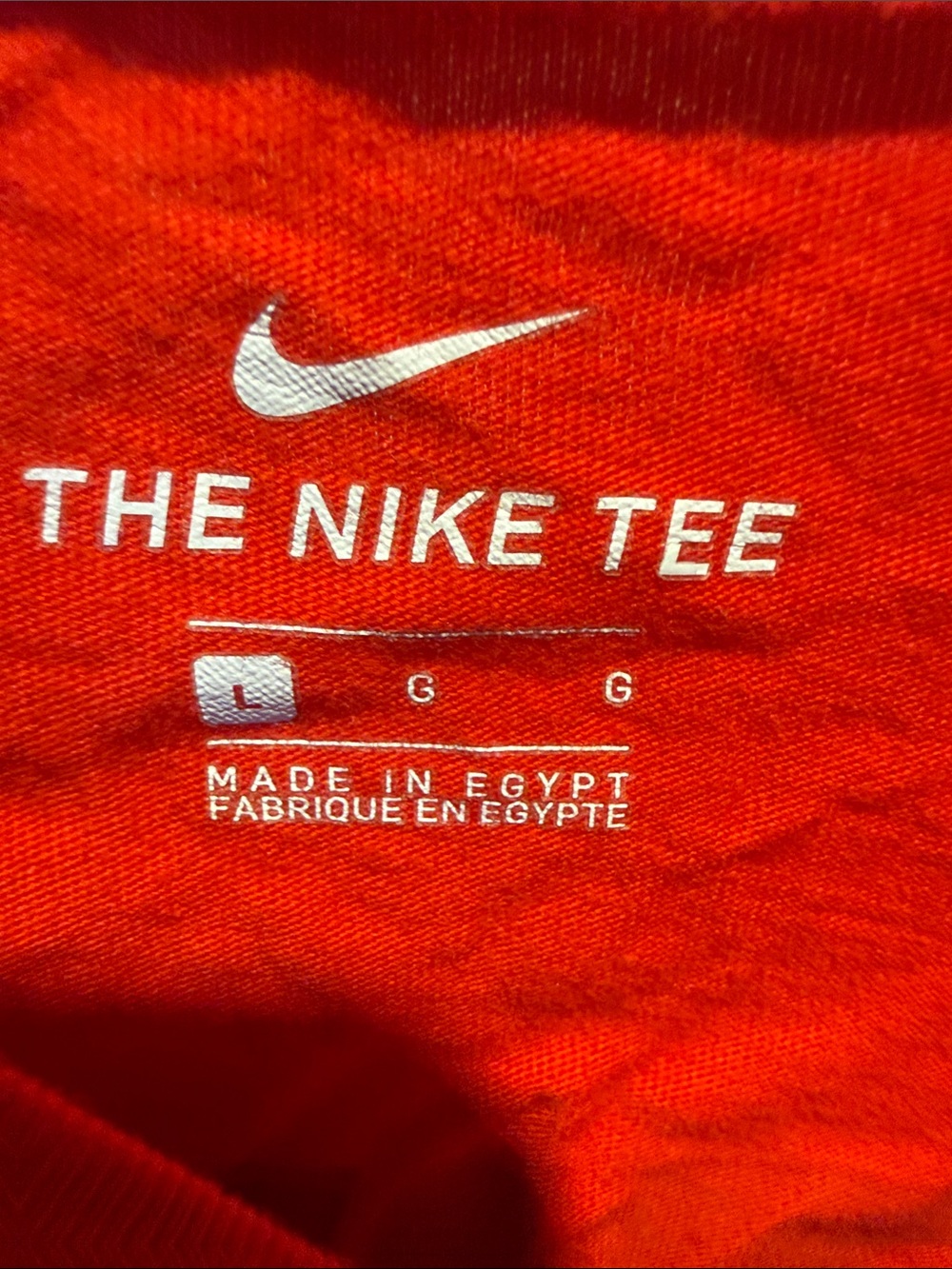Nike Red Long-Sleeve Shirt with Black Swoosh Size: L - Picture 2 of 7